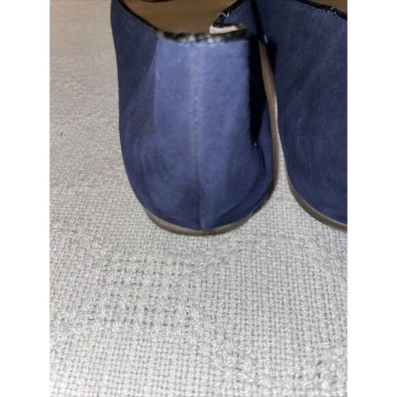 J. Crew Women’s Casual Flats Size 10 M Navy Blue Suede Going Out Party - Picture 11 of 12